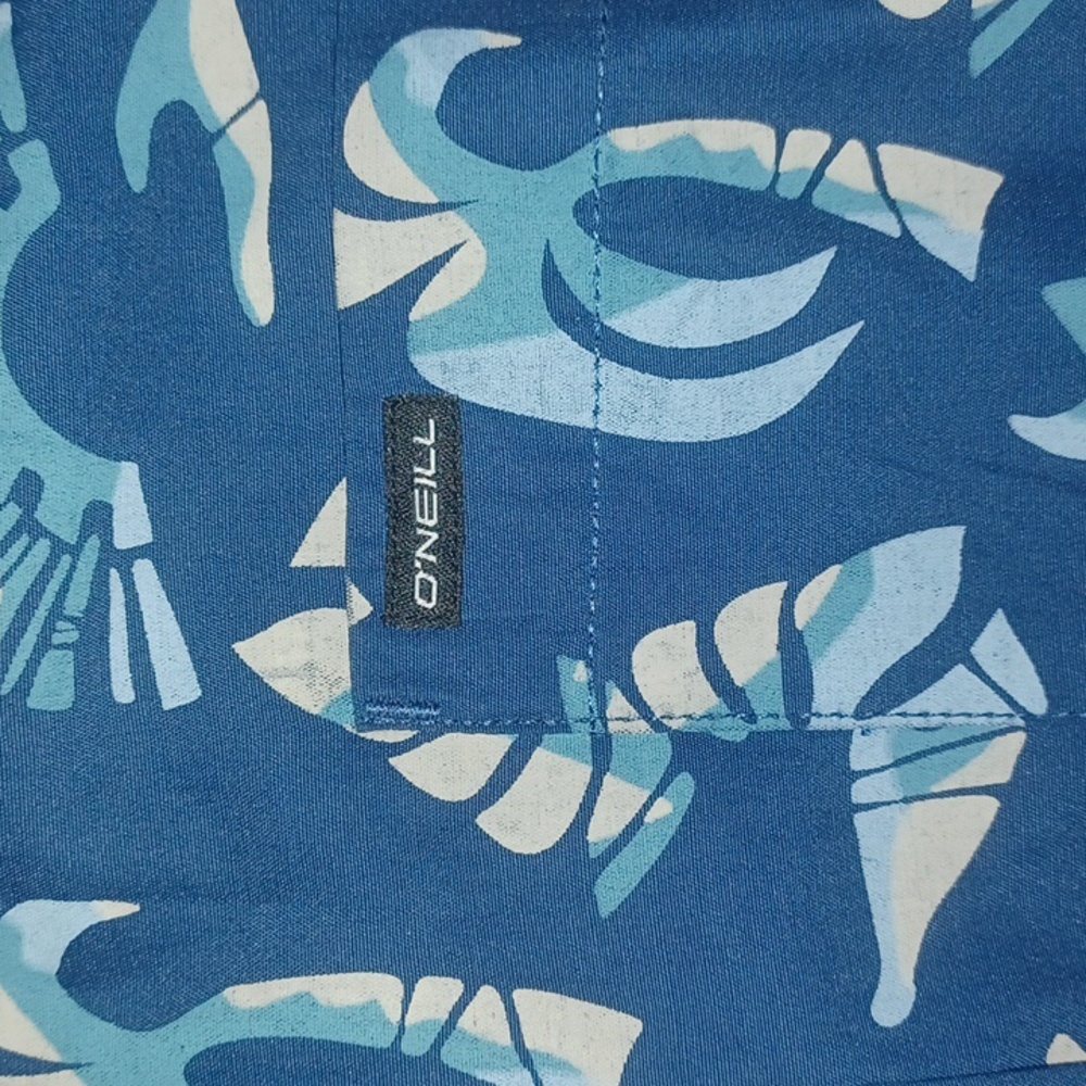 O'Neill Hawaiian Shirt Size-S Blue NWT - Picture 3 of 5